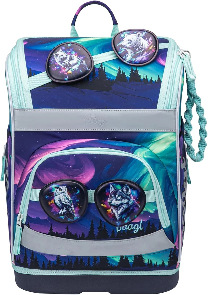 Baagl mokyklinė kuprinė Zippy Plus 3 dalių rinkinys, ergonominė, 21 l, poliesteris