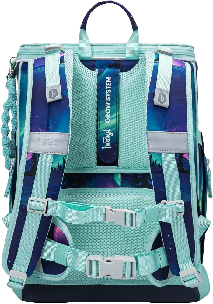 Baagl mokyklinė kuprinė Zippy Plus 3 dalių rinkinys, ergonominė, 21 l, poliesteris