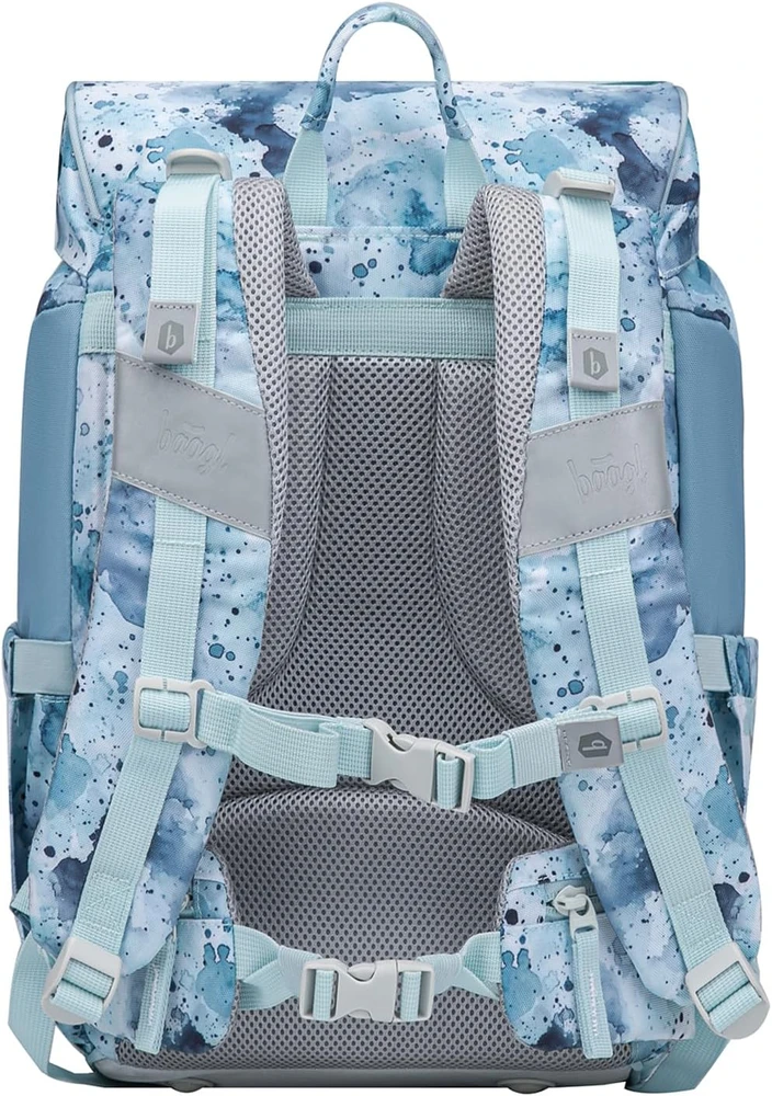 Baagl mokyklinės kuprinės Airy 5 dalių rinkinys, 16,5 l, lengvas, ergonomiškas, Polar, su prijuoste