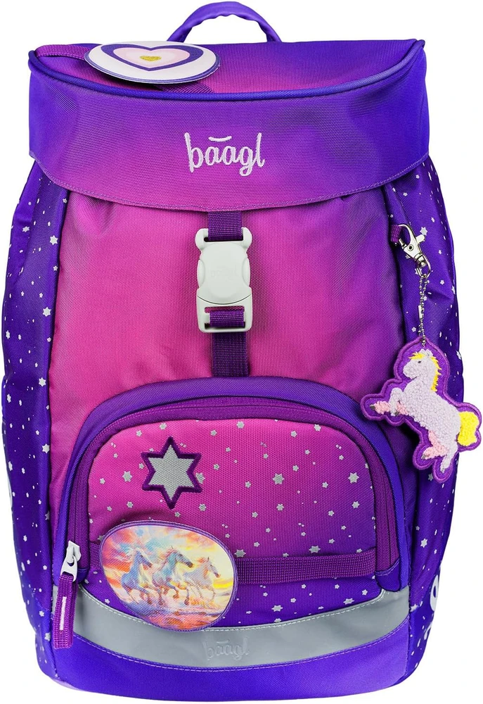 Baagl mokyklinės kuprinės Airy rinkinys, ergonomiškas, 16,5 l, 5 dalių, A-34850