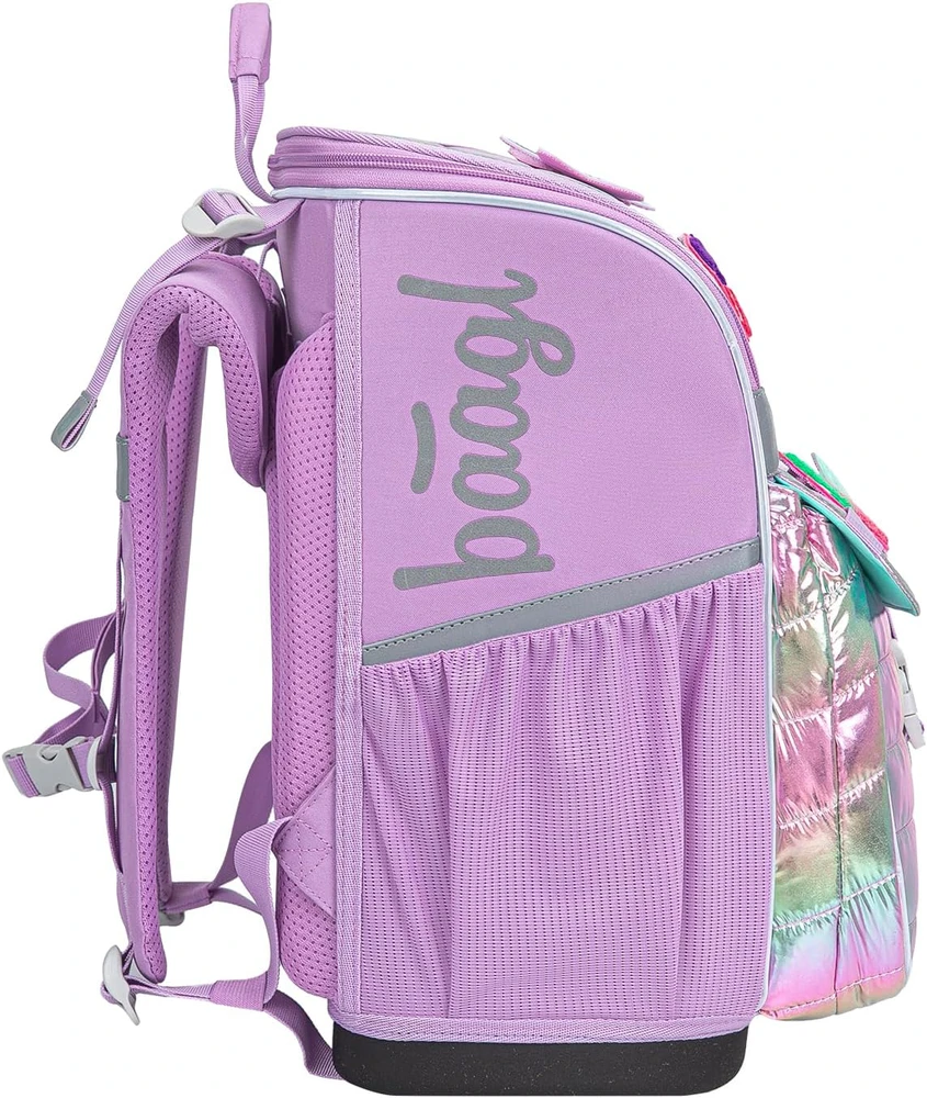 Baagl mokyklinės kuprinės komplektas vaikams, ergonomiška, 18 l, lavandinės spalvos, Zippy Set 3