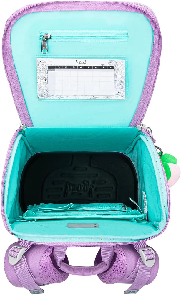 Baagl mokyklinės kuprinės komplektas vaikams, ergonomiška, 18 l, lavandinės spalvos, Zippy Set 3