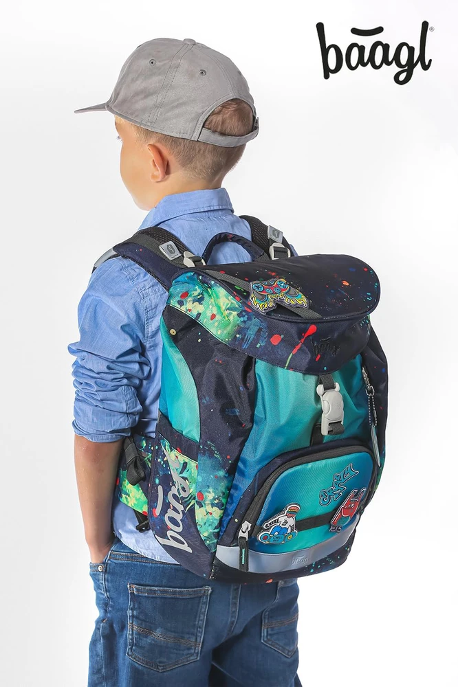 Baagl mokyklinės kuprinės rinkinys Airy, 5 dalių, 16,5 l, lengvas, ergonomiškas, A-34851