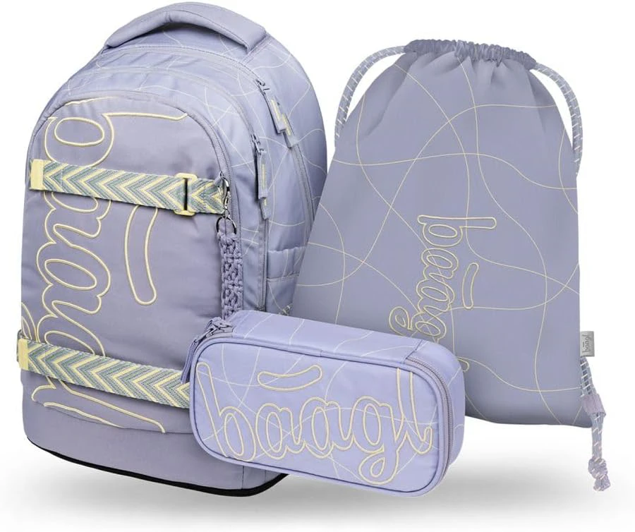 Baagl mokyklinės kuprinės rinkinys paaugliams Skate Max, reguliuojama nugara, 31 l, A-36085