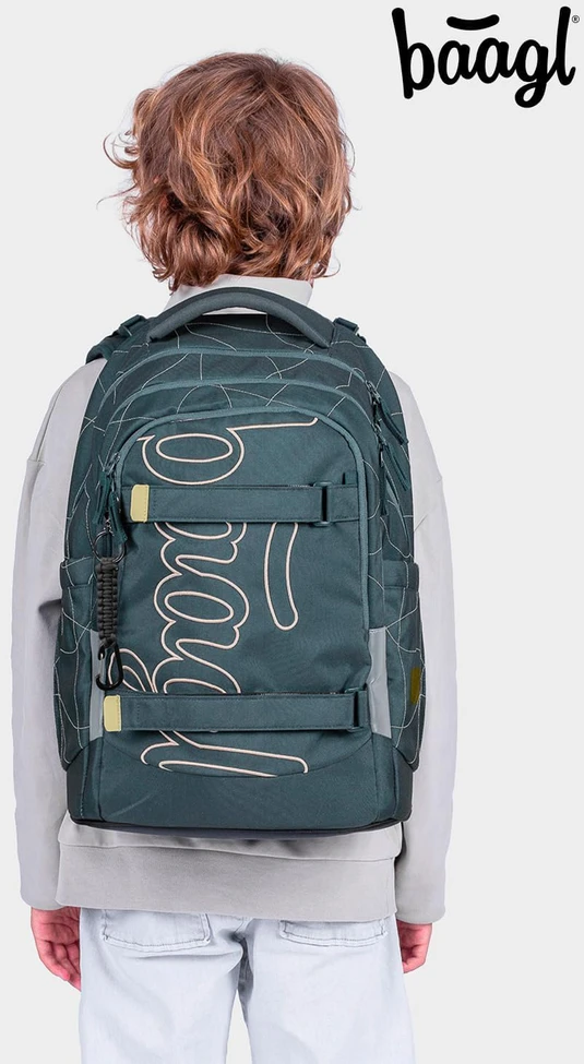 Baagl mokyklinės kuprinės rinkinys Skate Max, ergonomiška 30 l, 5 dalių, Fala