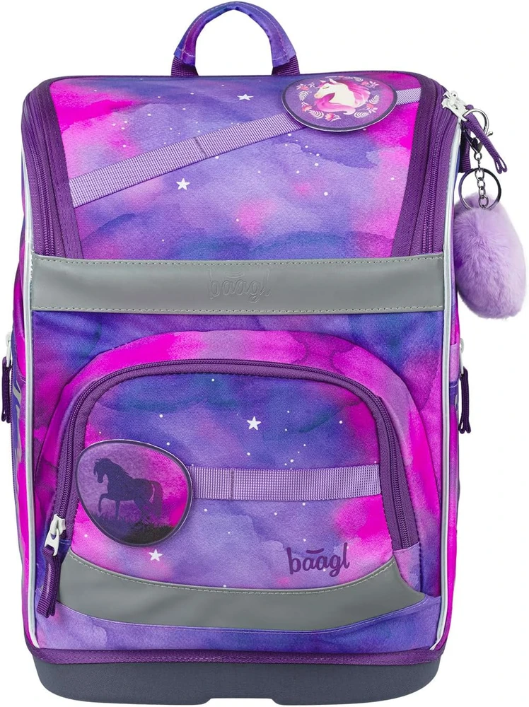 Baagl mokyklinės kuprinės rinkinys Zippy Plus, 3 dalių, 21 l, ergonomiška, pradinukams