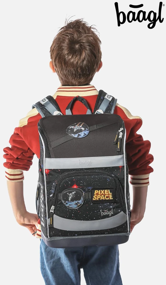 Baagl mokyklinės kuprinės rinkinys Zippy Plus, 3 dalių, ergonomiška, poliesteris, 21 l