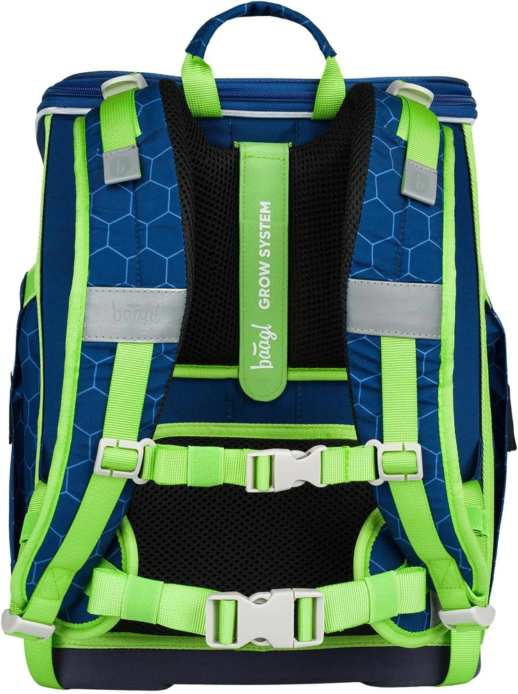 Baagl mokyklinės kuprinės Zippy Plus 3 dalių rinkinys, ergonomiškas, 21 l, poliesteris