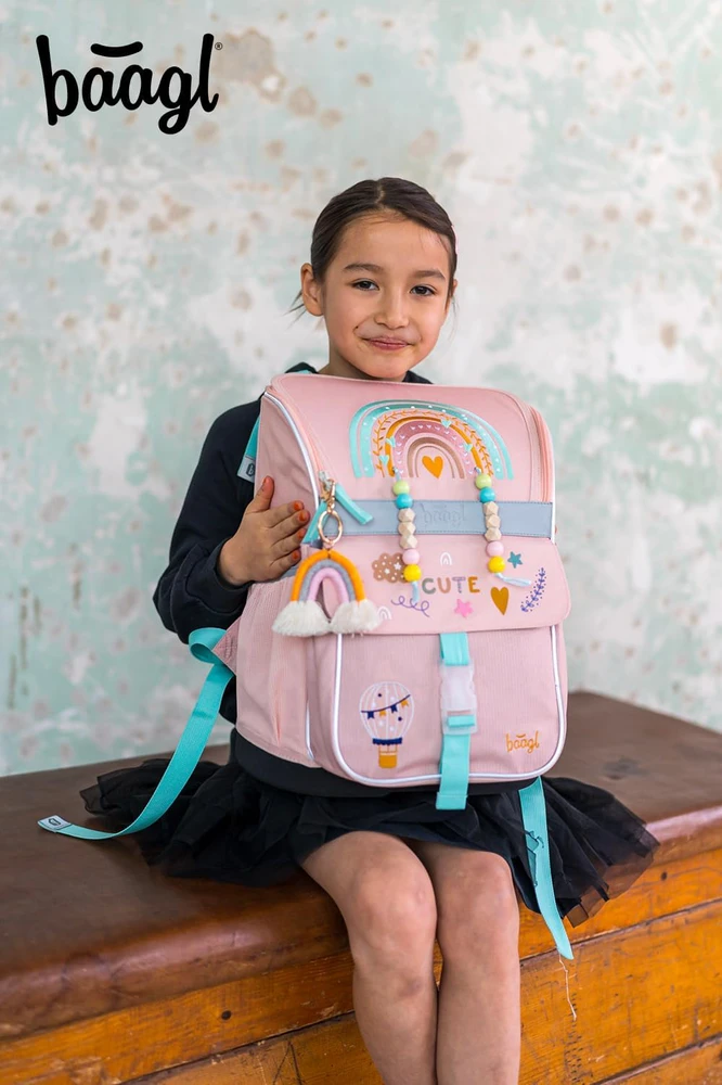 Baagl mokyklinis ergonomiška kuprinė rinkinyje, 18 l, poliesteris, reguliuojamos petnešos, A-34273