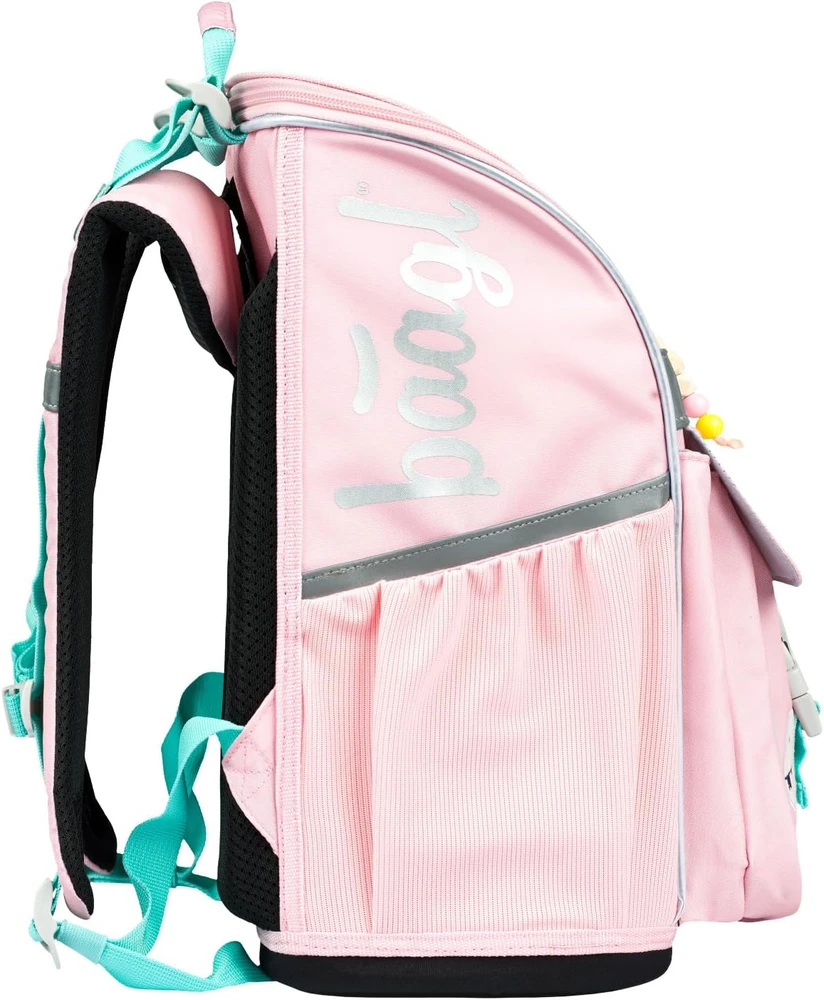 Baagl mokyklinis ergonomiška kuprinė rinkinyje, 18 l, poliesteris, reguliuojamos petnešos, A-34273