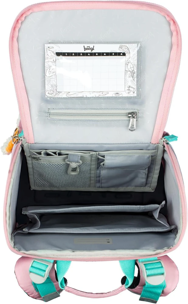 Baagl mokyklinis ergonomiška kuprinė rinkinyje, 18 l, poliesteris, reguliuojamos petnešos, A-34273