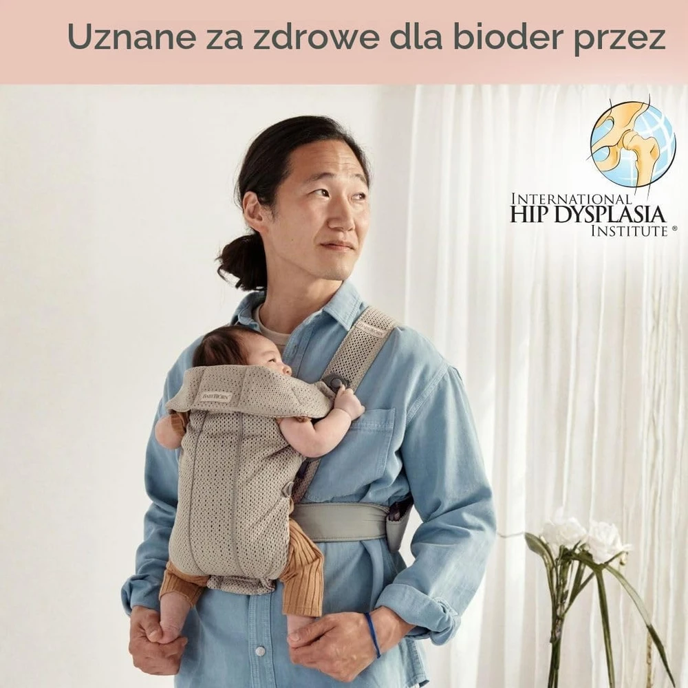 BABYBJORN nešioklė Mini Greige 3D Mesh