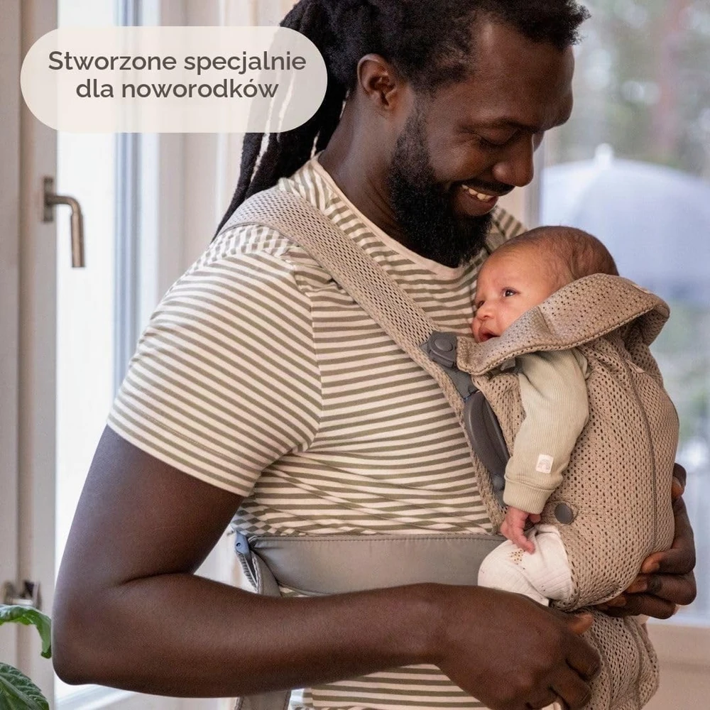 BABYBJORN nešioklė Mini Greige 3D Mesh