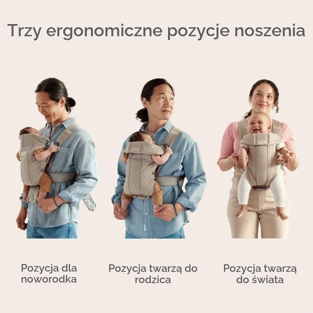 BABYBJORN nešioklė Mini Greige 3D Mesh