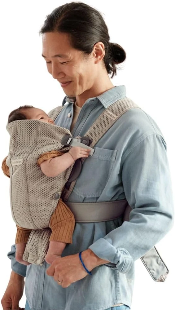 BABYBJORN nešioklė Mini Greige 3D Mesh
