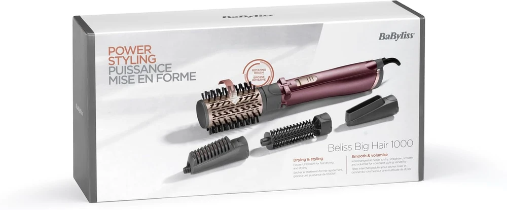 BaByliss džiovintuvas-šukuotuvas 4-in-1, 1000 W su jonizavimo technologija AS960E