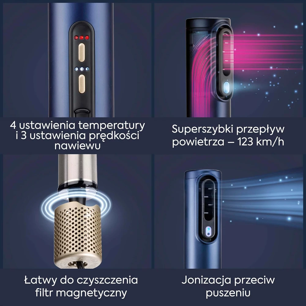 BaByliss plaukų džiovintuvas ir formavimo prietaisas Air Wand AS6553E, 1600 W