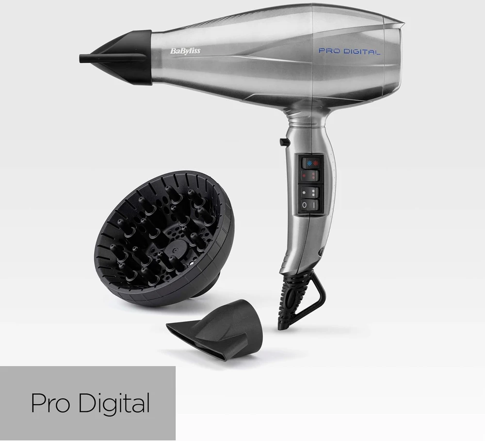 Plaukų džiovintuvas BaByliss Le Pro Digital Pilka, Sidabras 2200 W
