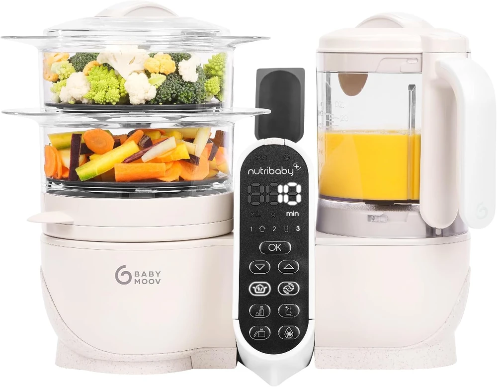 Daugiafunkcis virtuvės kombainas Babymoov Nutribaby(+) 6-in-1 (smėlio spalvos)