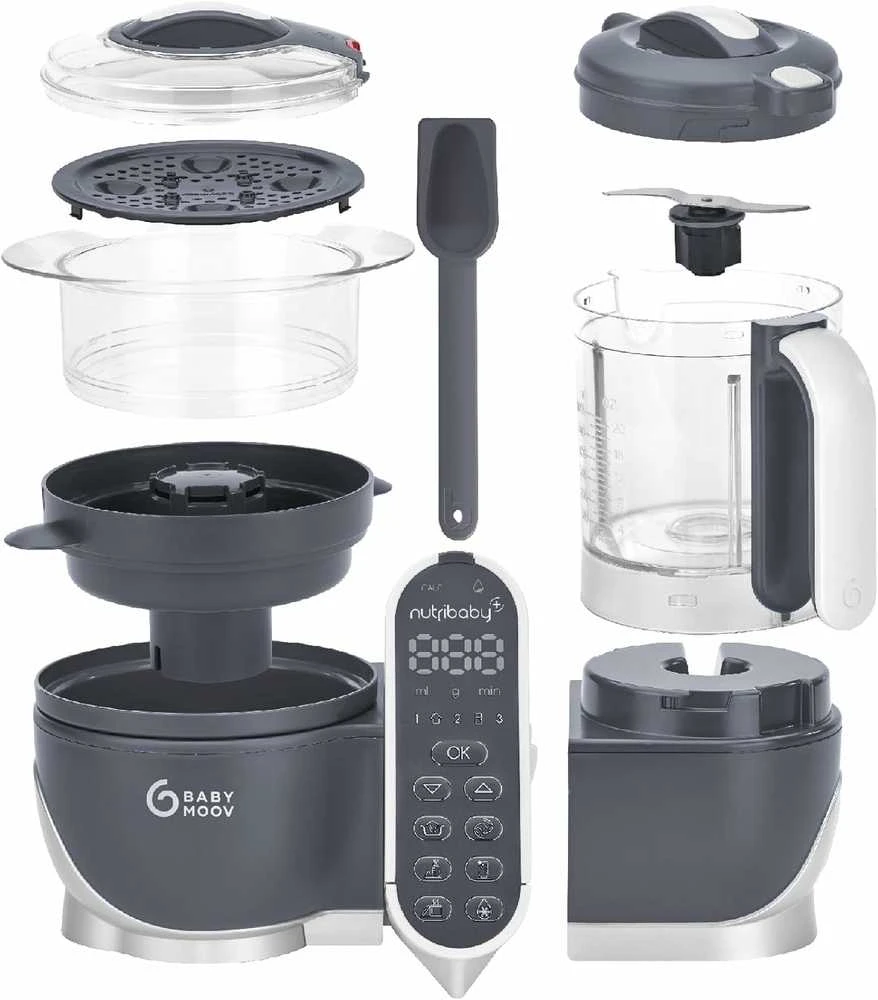 Daugiafunkcis virtuvės kombainas Babymoov Nutribaby(+) 6-in-1 (pilkas)