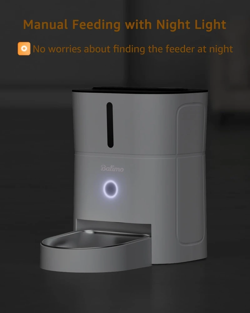 Balimo automatinis lesintuvas katėms, 3 l talpa, valdymas per Wi-Fi programėlę, baltas