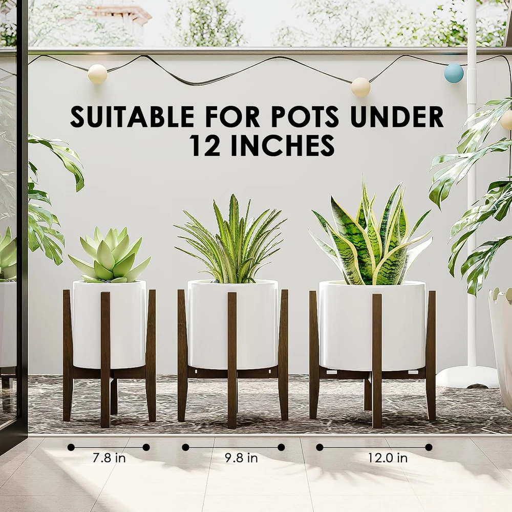 Bamworld bambukinis reguliuojamas augalų stovas, tinkamas vazonams nuo 18 iki 30 cm, 05-B