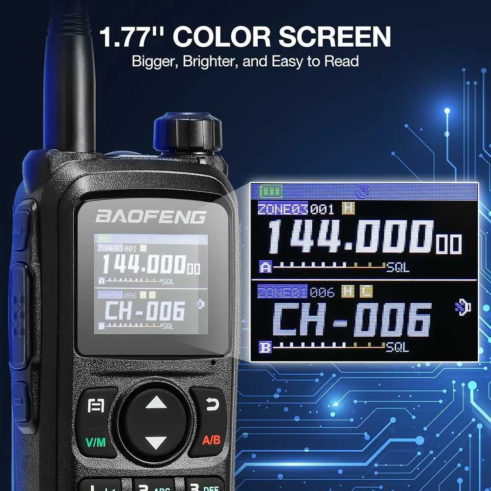 BAOFENG dvipusė radijo stotelė UV-28 PLUS, 10 W, UHF/VHF, 1000 kanalų, GPS, Bluetooth