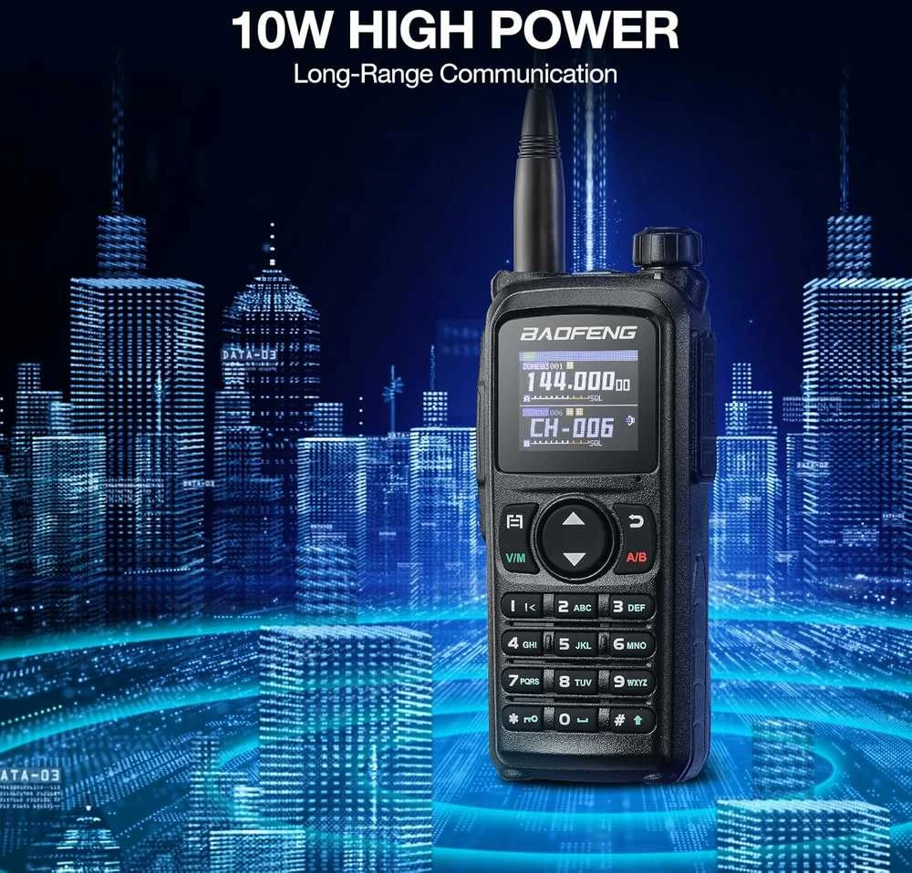 BAOFENG dvipusė radijo stotelė UV-28 PLUS, 10 W, UHF/VHF, 1000 kanalų, GPS, Bluetooth