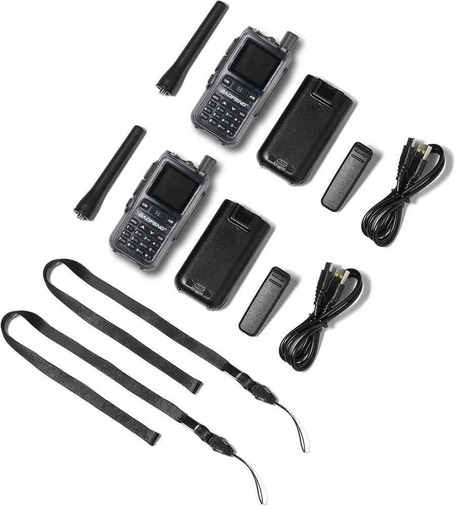 Baofeng nešiojama dvikalnė radijo stotelė 5 W, USB-C įkrovimas, 999 kanalai, GT-5R Mini (2 vnt.)