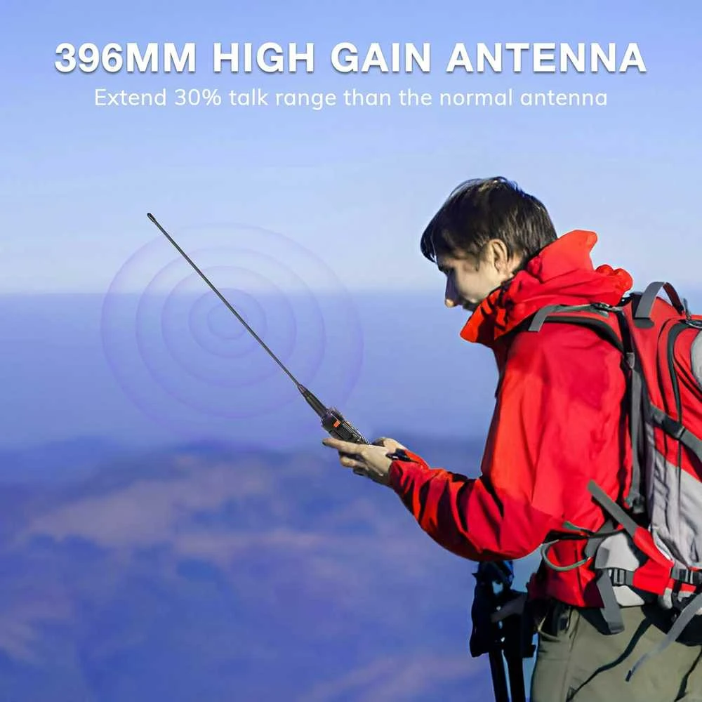 Baofeng nešiojama dvipusė radijo stotis GT-5R, UHF/VHF, 128 kanalai, 1800 mAh, 396 mm antena