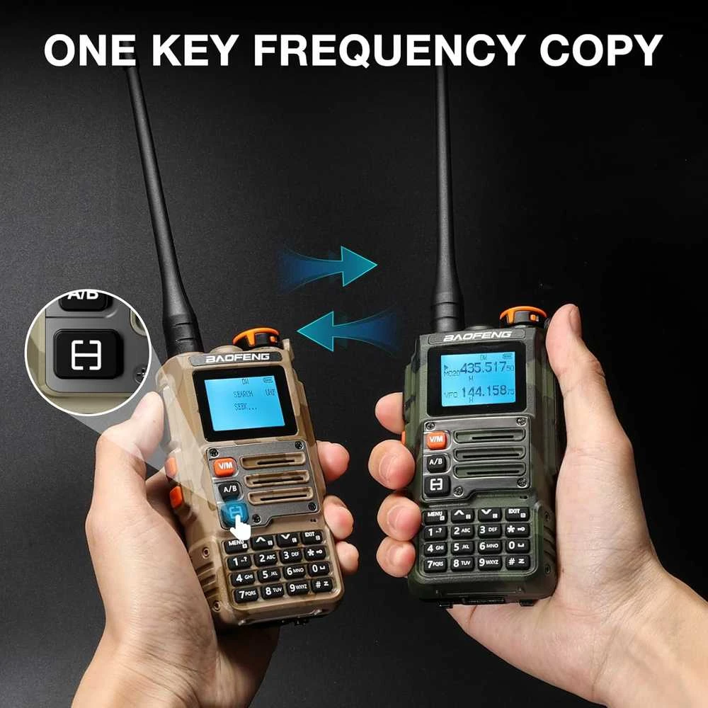 BAOFENG nešiojama radijo stotelė K63 6 W, UHF/VHF, 999 kanalų, 2600 mAh akumuliatorius