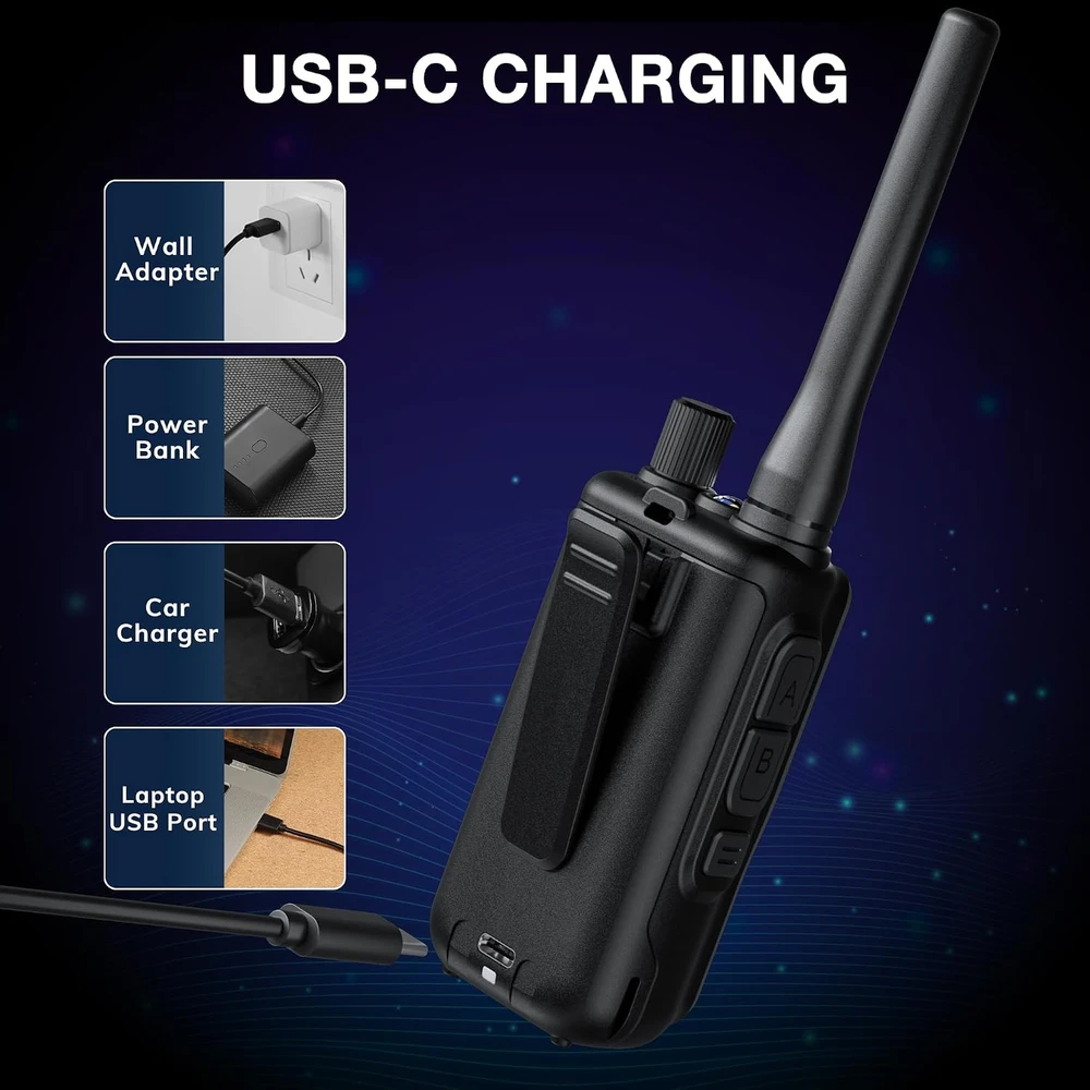 BAOFENG nešiojamos racijos GT-5R MINI, VHF/UHF, 5 W, USB-C, 999 kanalų, 3 vnt.