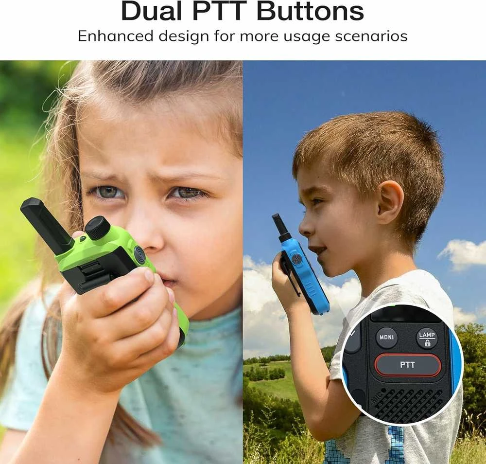 BAOFENG PMR446 racija su 16 kanalų, dvigubu PTT, 1500 mAh baterija, modelis GT-18