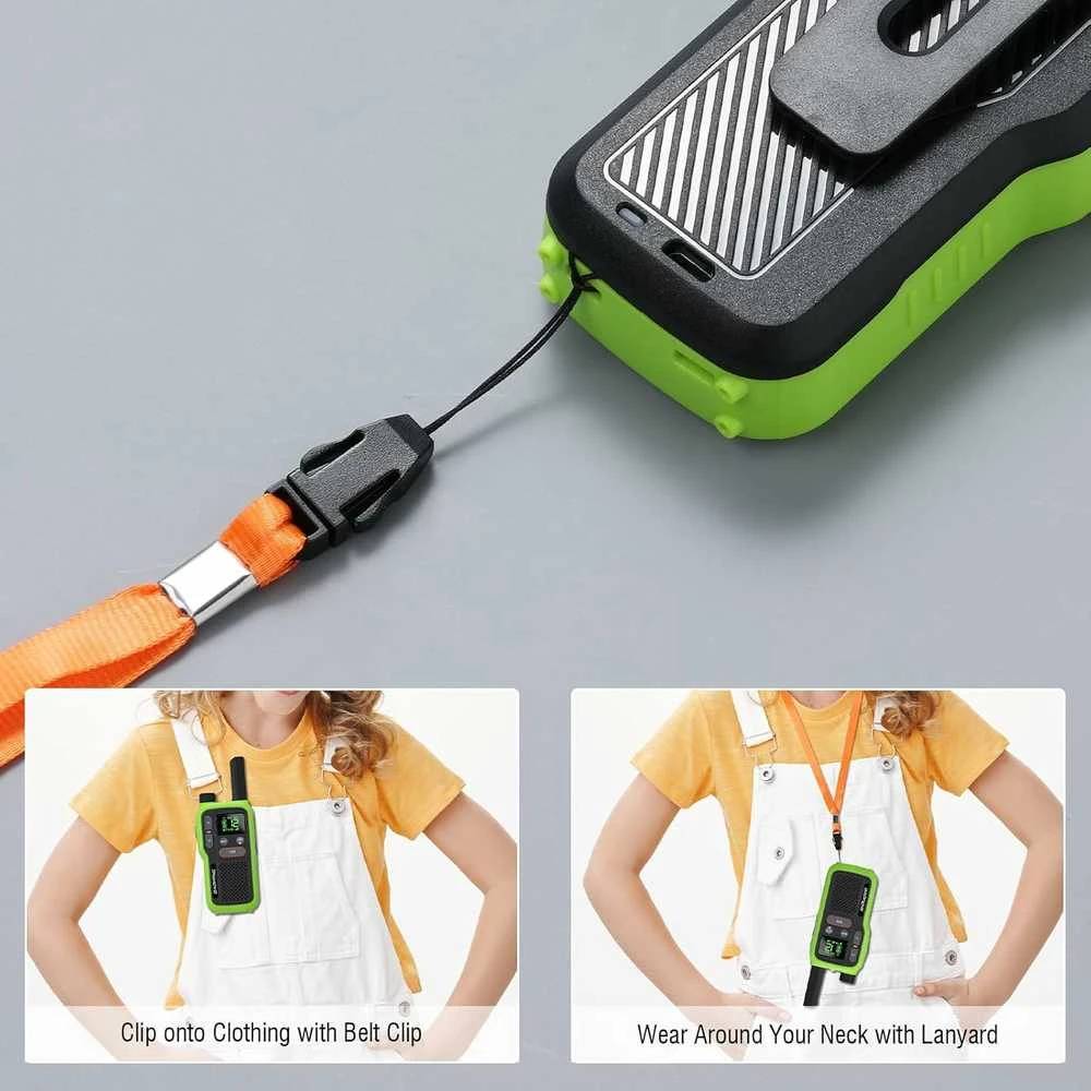 BAOFENG PMR446 racija su 16 kanalų, dvigubu PTT, 1500 mAh baterija, modelis GT-18