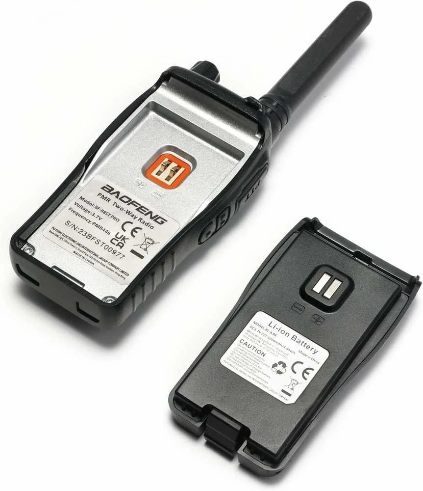 BAOFENG PMR446 radijo stotelės su LCD ekranu, 16 kanalų, baterija 1200 mAh, BF-88ST PRO, 2 vnt.