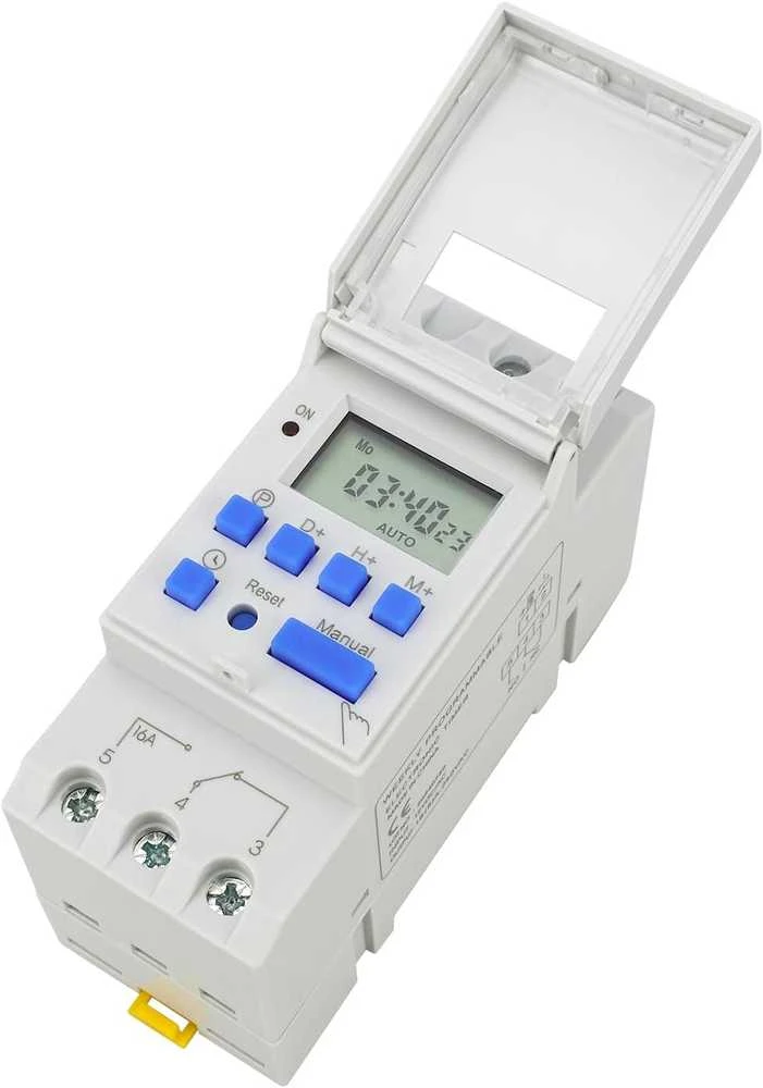 Baomain programuojama skaitmeninė laikmačio relė, LCD ekranas, 12 V DC, 16 A, THC15A