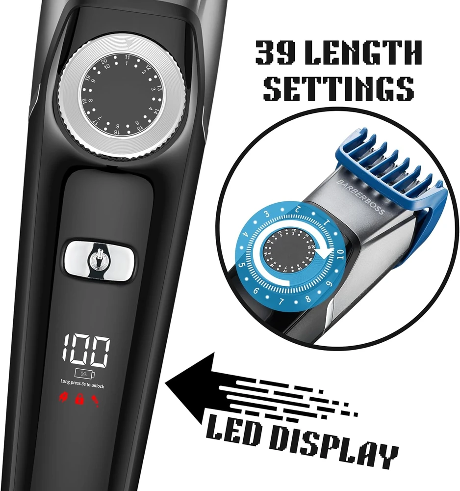 BARBERBOSS 3-in-1 belaidis plaukų ir barzdos kirpimo trimeris QR-6051