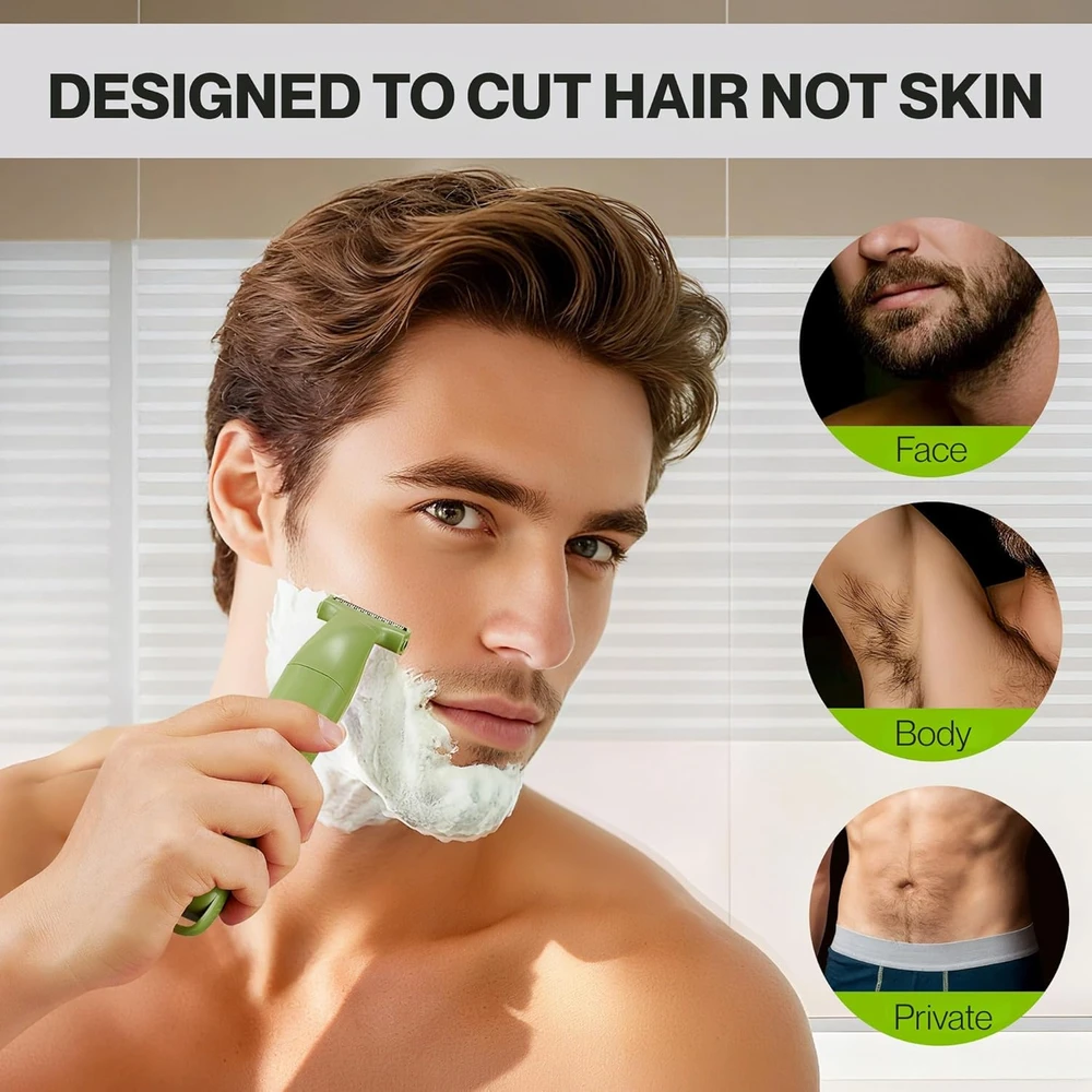 BARBERBOSS 3 viename barzdos ir plaukų trimeris su nosies bei ausų antgaliu QR-2302