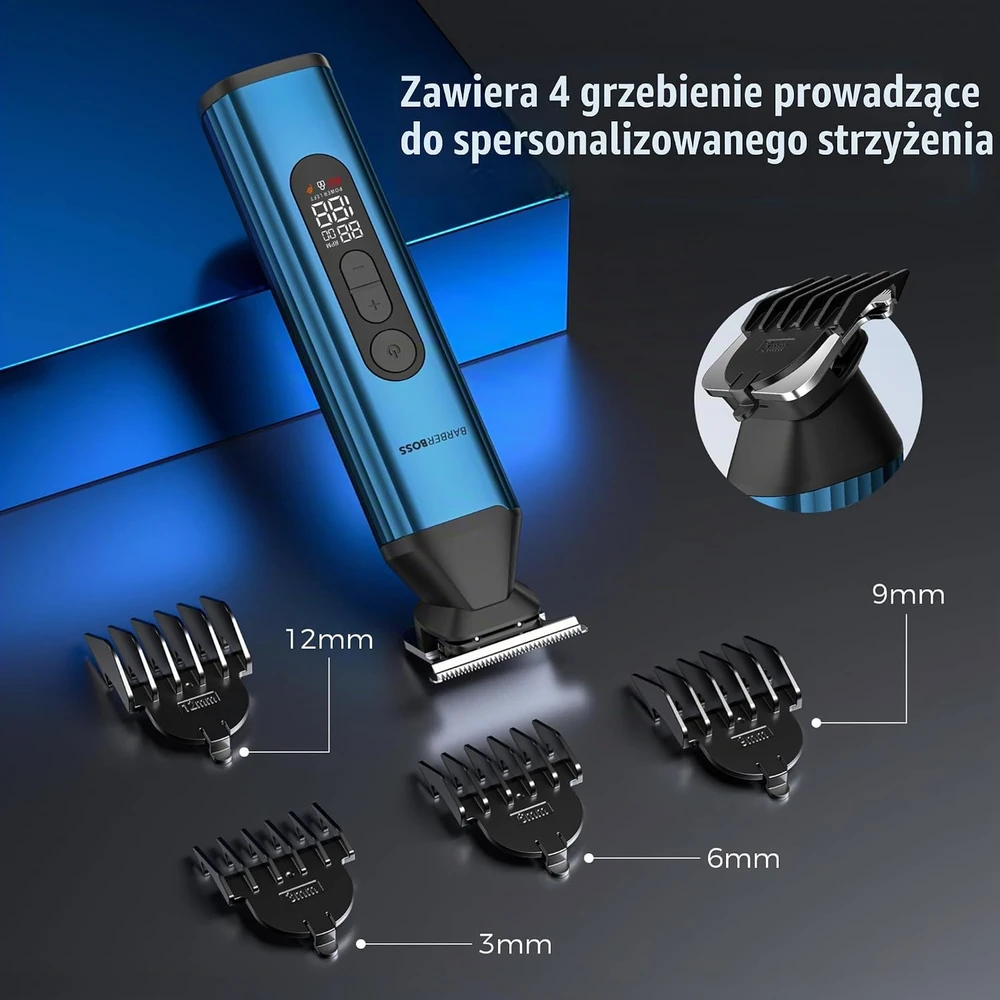 Barzdaskutė BARBERBOSS 5 viename belaidis plaukų ir barzdos trimeris su USB įkrovimu QR-6020