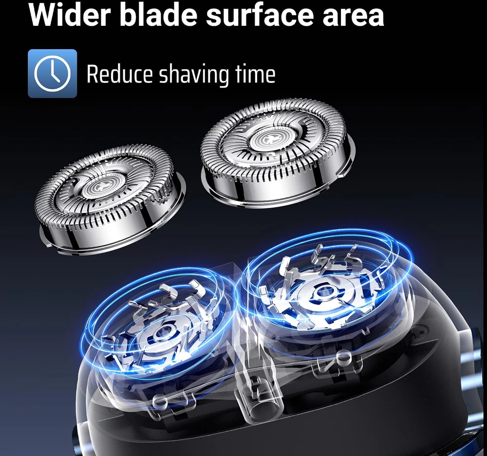 BARBERBOSS elektrinė rotacinė barzdaskutė su dviguba galvute ir USB įkrovimu QR-2701