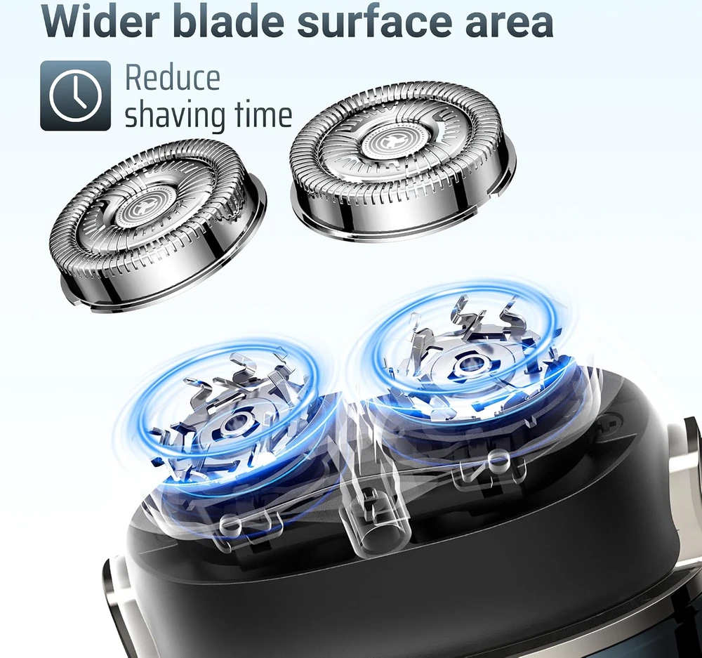 BARBERBOSS elektrinis rotacinis barzdos ir veido skustuvas su USB įkrovimu QR-2702