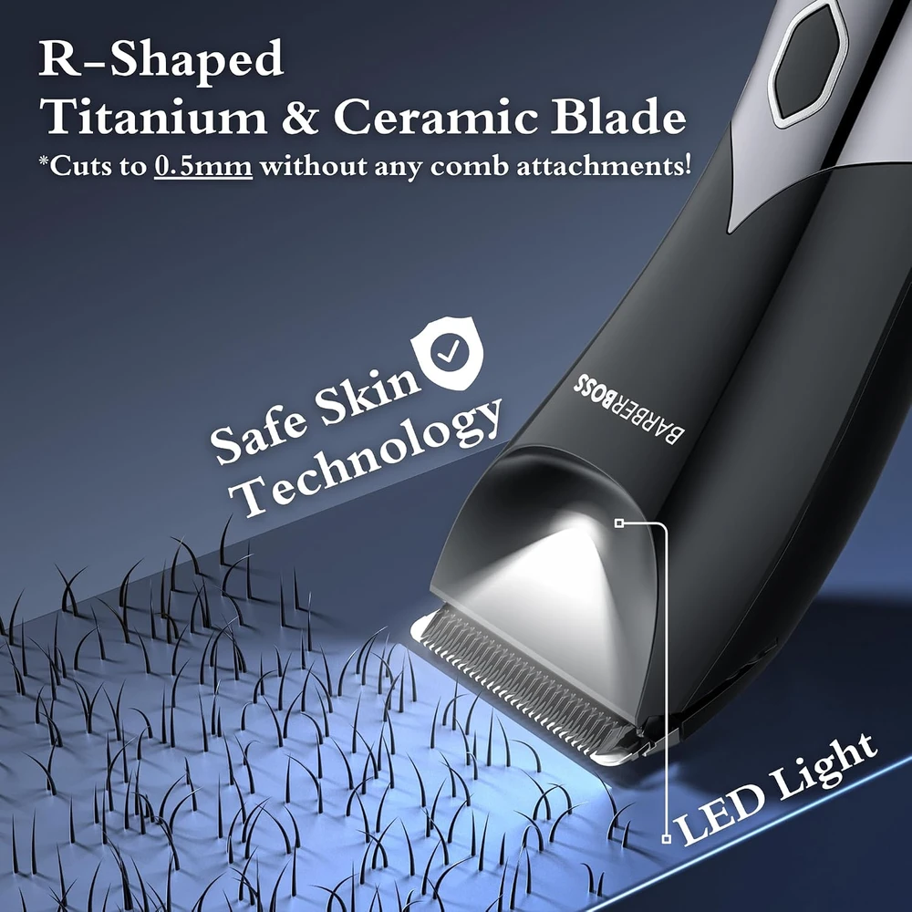 BARBERBOSS kūno ir intymių zonų plaukų kirpimo mašinėlė, reguliuojama 0,5–7 mm, QR-2020A