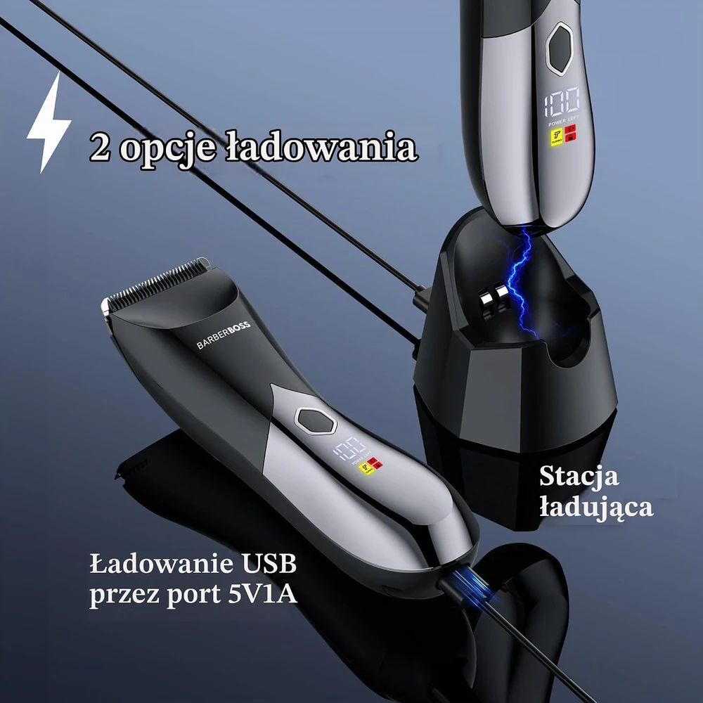 BARBERBOSS kūno ir intymių zonų plaukų kirpimo mašinėlė, reguliuojama 0,5–7 mm, QR-2020A