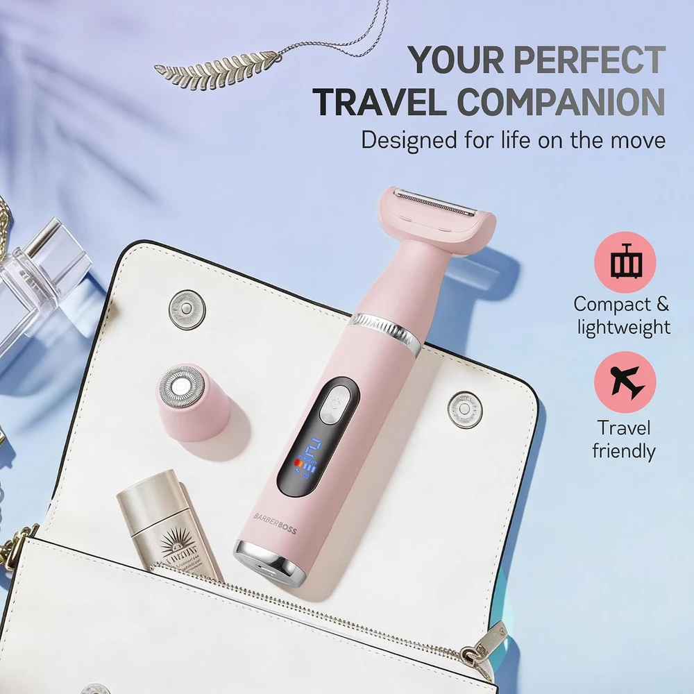 BARBERBOSS moteriškas elektrinis kūno ir veido trimeris 5 viename su USB, QR-8052