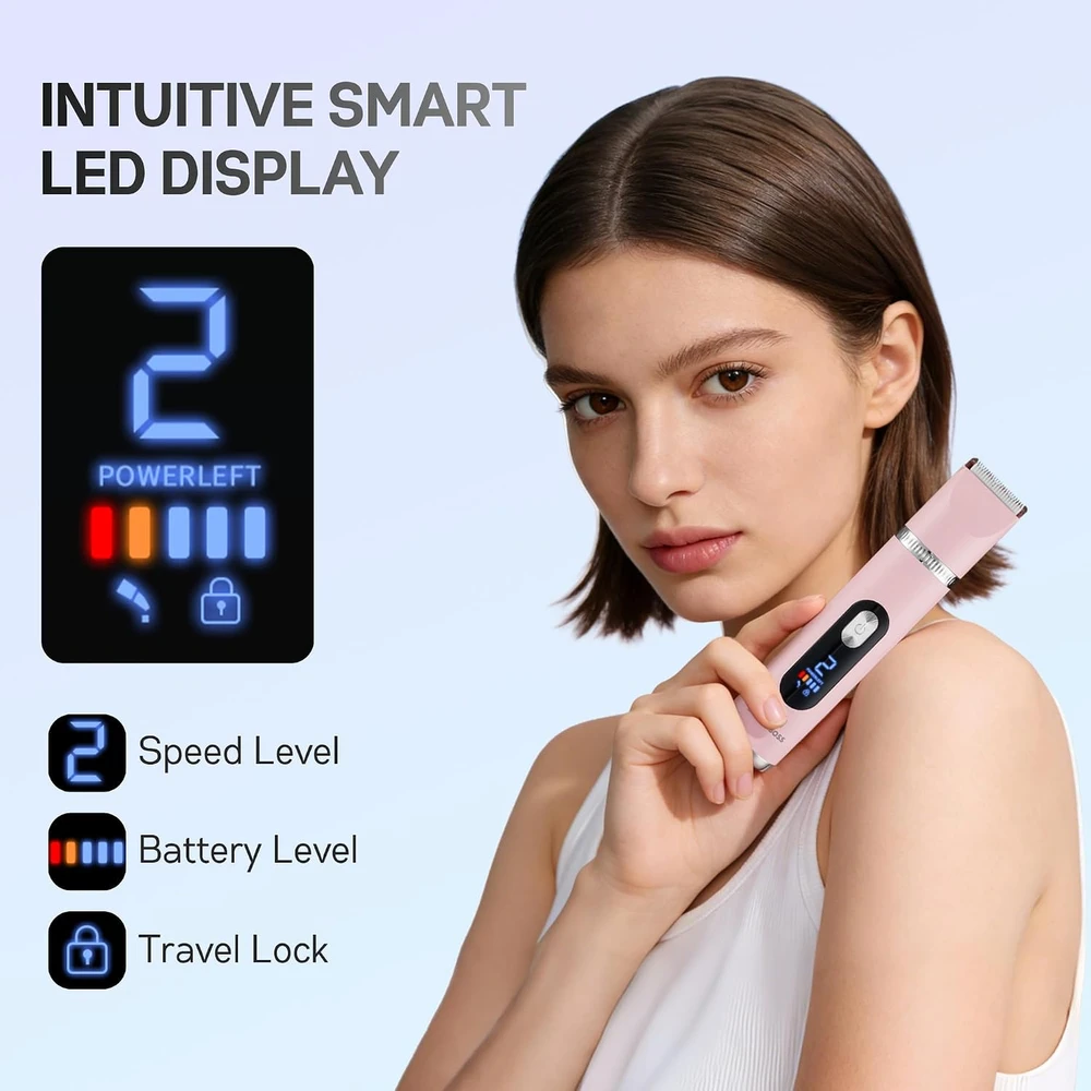 BARBERBOSS moteriškas elektrinis kūno ir veido trimeris 5 viename su USB, QR-8052