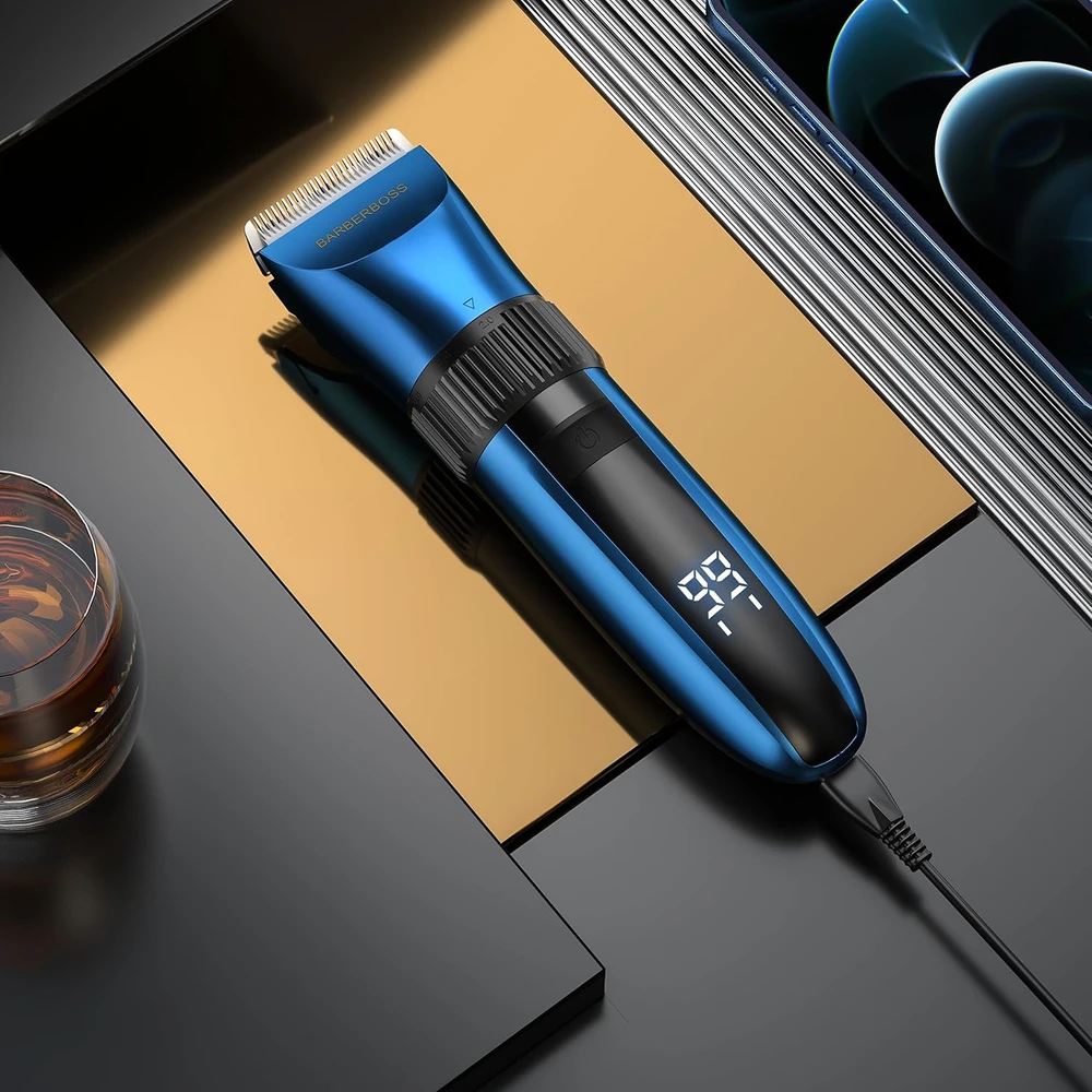 BARBERBOSS plaukų ir barzdos kirpimo mašinėlė su keraminiais ašmenimis QR-2082