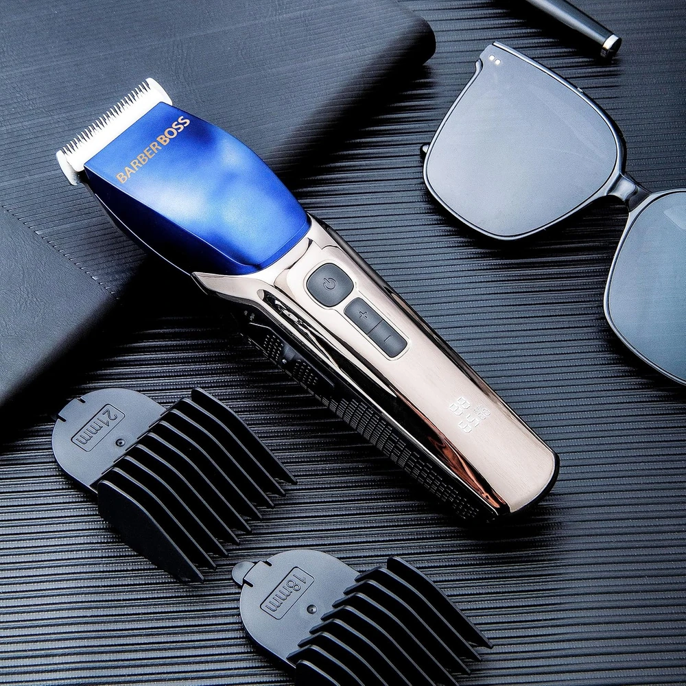 Barzdaskutė BARBERBOSS plaukų ir barzdos kirpimo mašinėlė su keraminiais ašmenimis, USB, QR-2083