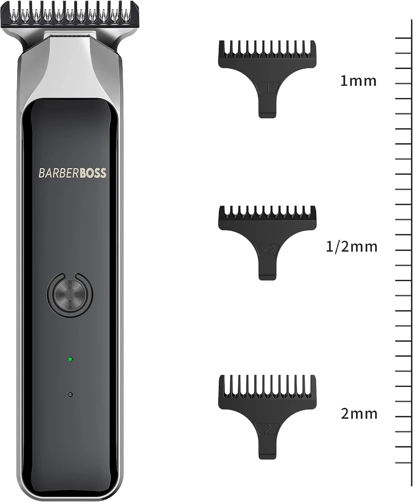BARBERBOSS plaukų ir barzdos kirpimo mašinėlė su USB įkrovimu ir plieniniais ašmenimis QR-2090