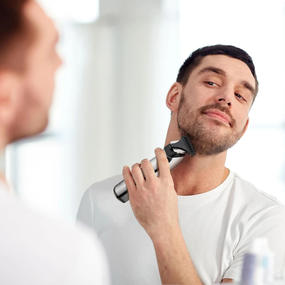 BARBERBOSS plaukų ir barzdos kirpimo mašinėlė su USB įkrovimu ir plieniniais ašmenimis QR-2090