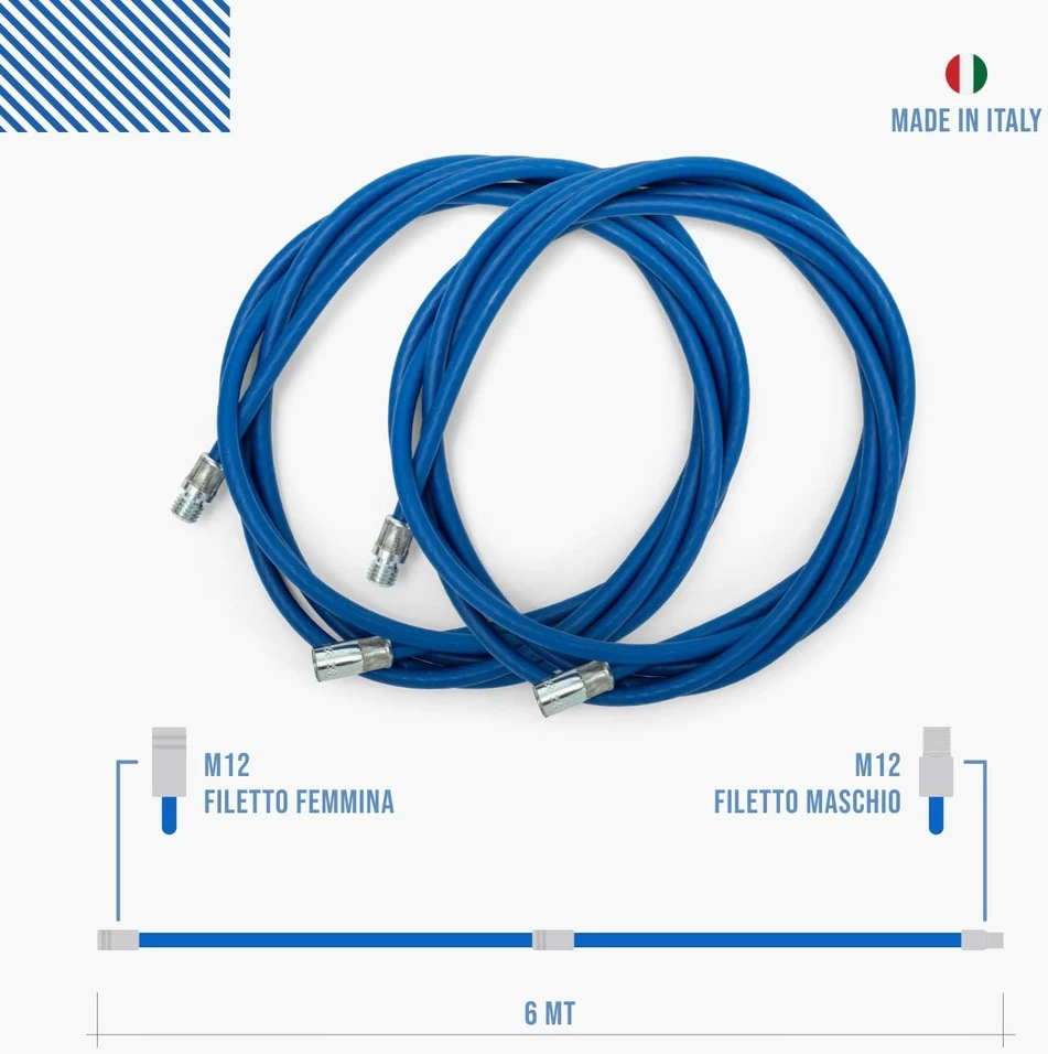 BARETTO granulinės krosnelės valymo rinkinys su 6 m prailgintuvais ir 80/100 mm šepečiais KB6-2SCP